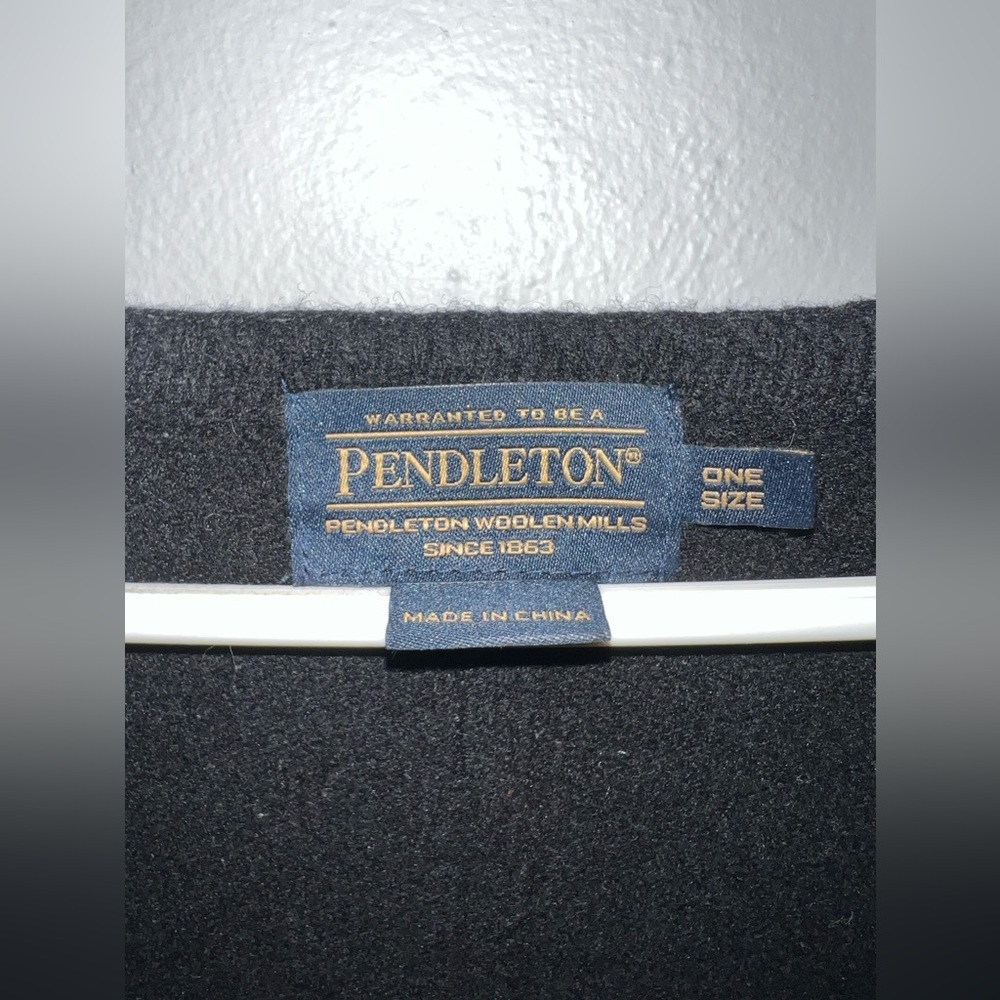 Pendleton Wool Overcoat Jacket Shawl Patch Pocket… - image 7